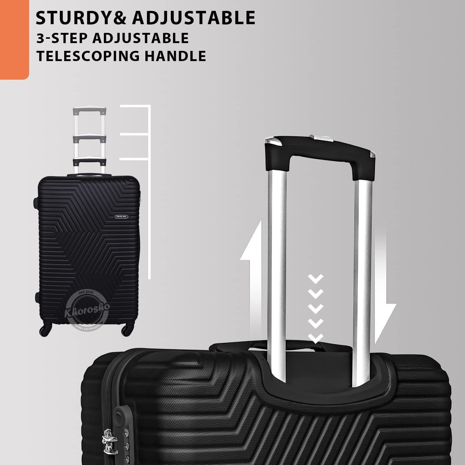 Suitcase Luggage 28 Inches for 30kg - HardSide Luggage for Travel - Lightweight ABS Material with 4 Wheels Spinner (28 Inch (71 cm), Black)