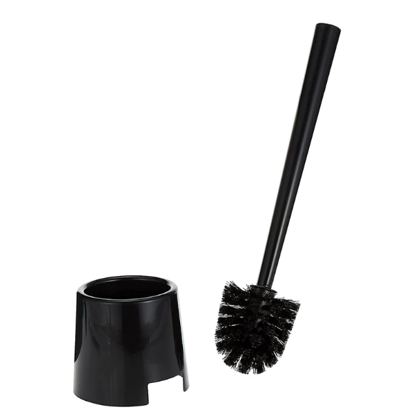 Toilet Brush/Holder, Black, 14.02X4.29X4.09 Inch