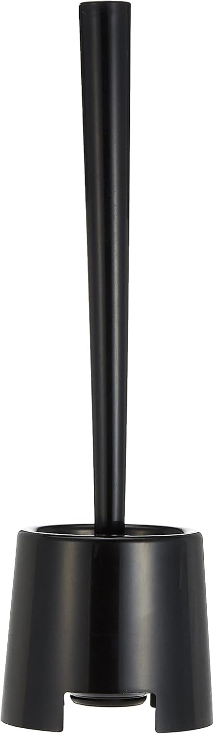Toilet Brush/Holder, Black, 14.02X4.29X4.09 Inch