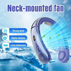 USB Rechargeable Bladeless Neck Fan – Adjustable Speeds, Hands-Free & Quiet – Silver
