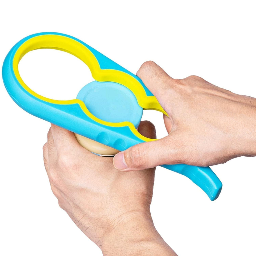 4-in-1 Jar & Bottle Opener – Easy Grip Tool for Weak Hands, Arthritis Patients & Seniors