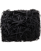 50 Gram Crinkle Cut Paper Shred Filler Eco-friendly Confetti Crinkle Cut Filling Shredded Paper for Gift Wrapping & Basket Filling (Black, 50 gram)