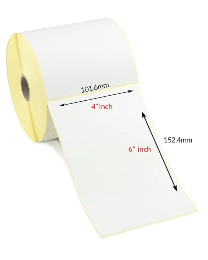 4x6 Inch Direct Thermal Shipping Labels (100mm x 150mm) – 500 Labels/Roll, 24 Rolls per Box