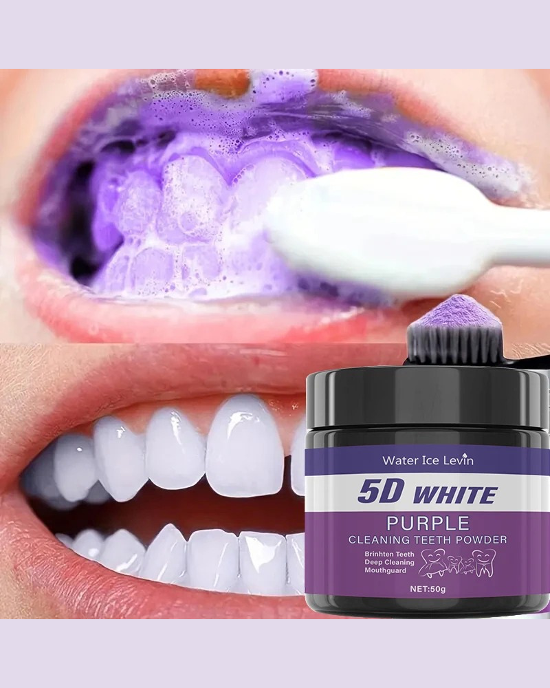 Purple Teeth Cleaning Powder – Sulfate-Free Deep Cleaning & Whitening Tooth Powder for Daily Use and Travel