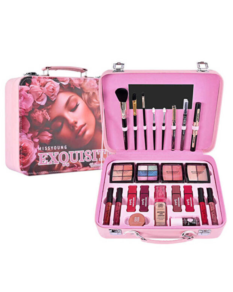 Missyoung EXQUISITE New Makeup Kit – Professional All-in-One Beauty Set with Eyeshadow, Blush, Lip Colors & Brushes | Full Face Cosmetic Gift Set