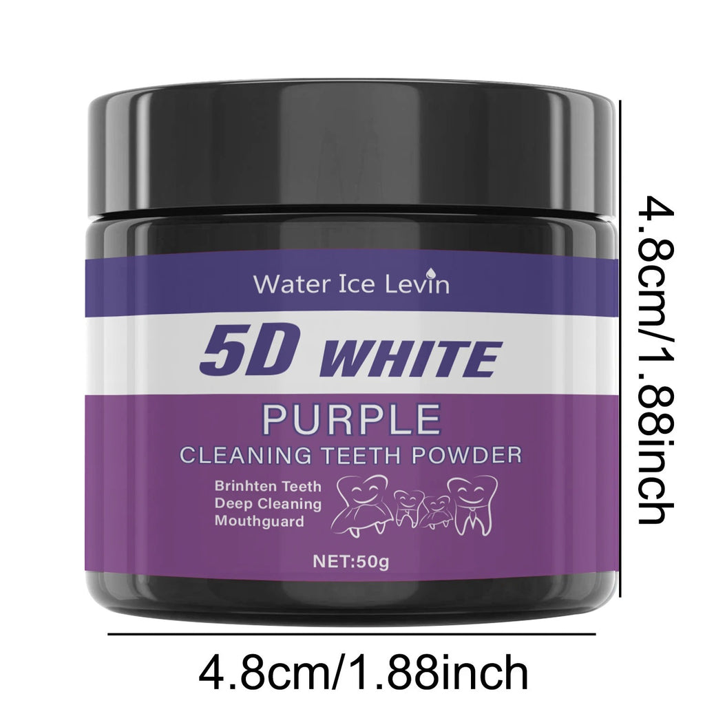 Purple Teeth Cleaning Powder – Sulfate-Free Deep Cleaning & Whitening Tooth Powder for Daily Use and Travel