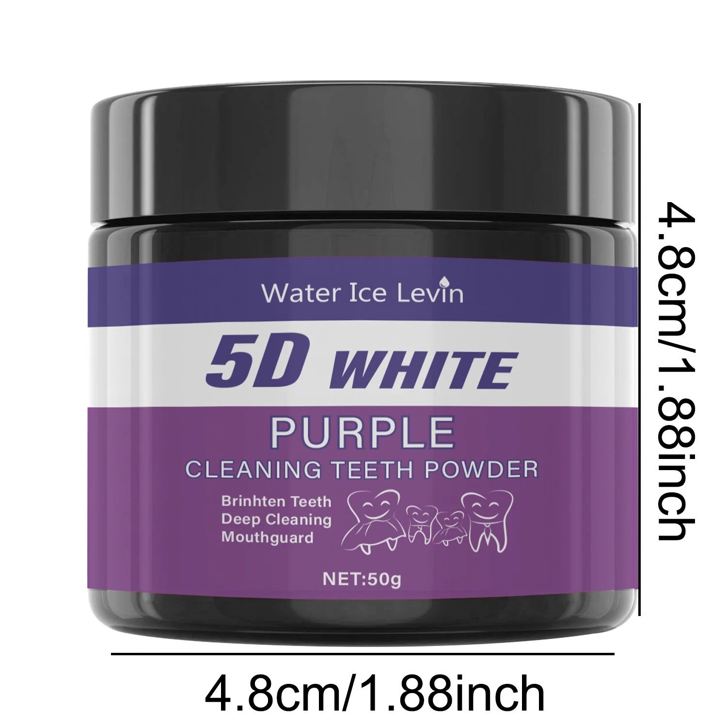 Purple Teeth Cleaning Powder – Sulfate-Free Deep Cleaning & Whitening Tooth Powder for Daily Use and Travel