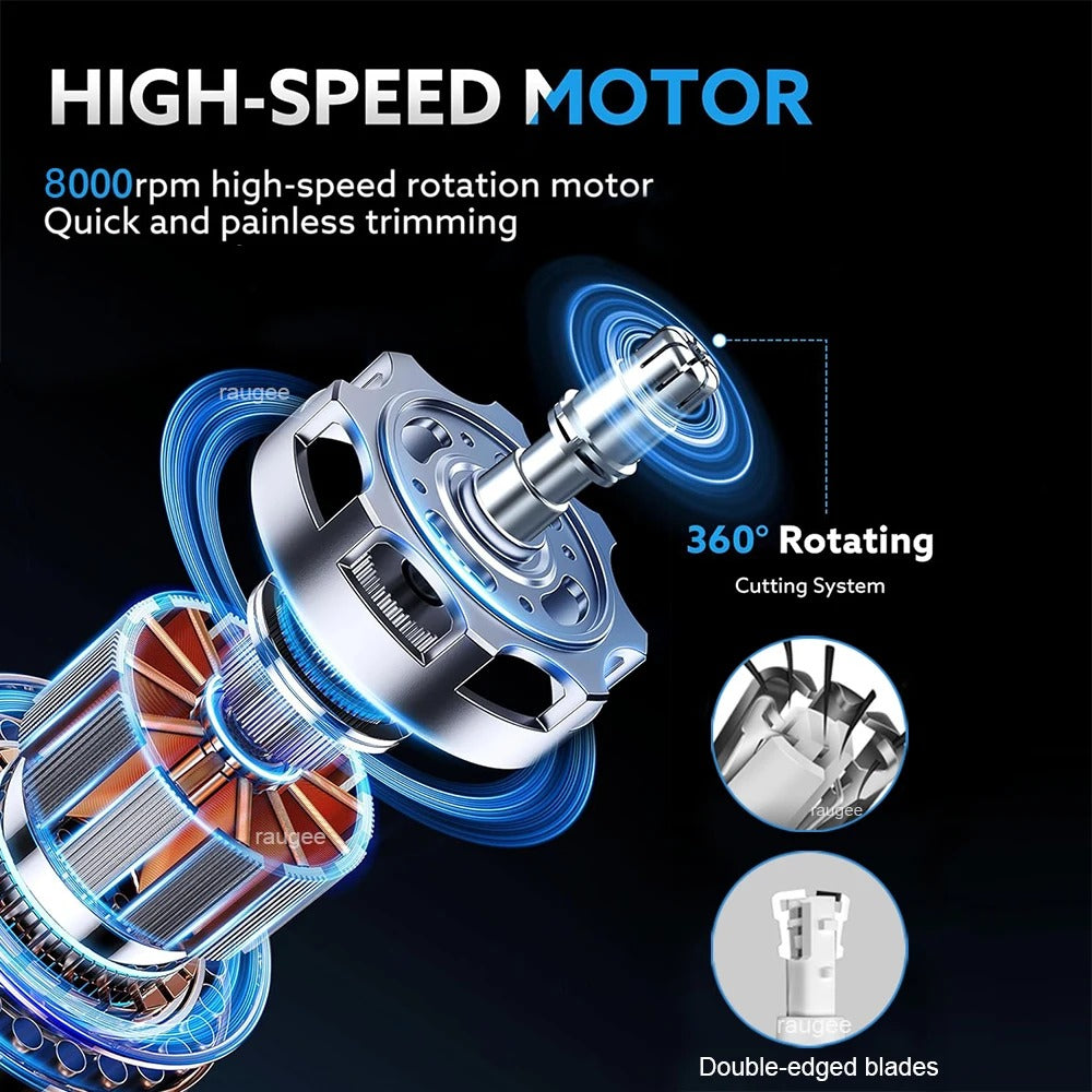 Rechargeable Electric Nose Hair Trimmer – Portable Nose & Ear Hair Remover for Men, Mini Eyebrow Shaving Razor Clipper