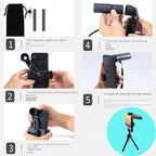 Outdoor 2000x25 HD Monocular Telescope – Mini Portable Mobile Phone Zoom Lens with Holder for Camping, Hunting & Birdwatching