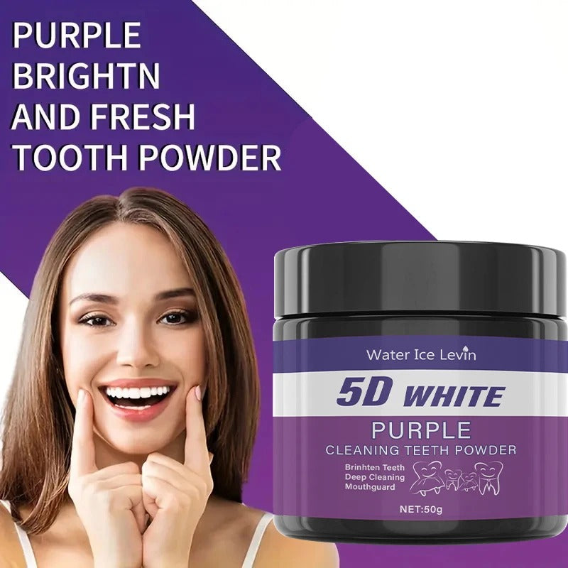 Purple Teeth Cleaning Powder – Sulfate-Free Deep Cleaning & Whitening Tooth Powder for Daily Use and Travel