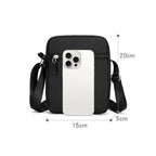 Men’s Durable Mini Shoulder Bag – Black Mobile Phone Pouch & Waist Pack for Everyday Use and Outdoor Activities